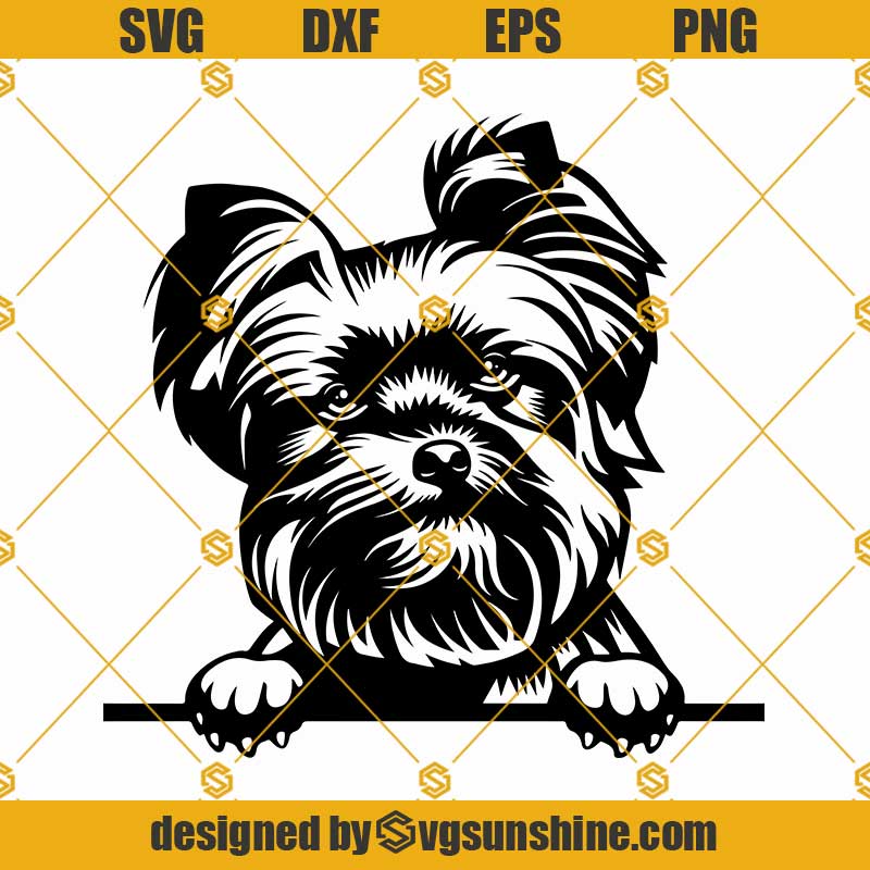 Yorkshire Terrier SVG, Dog SVG Files Cricut, Cute Yorkie Face Clipart