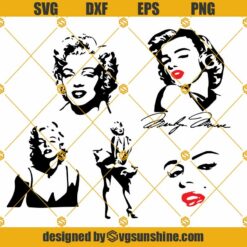 Marilyn Monroe SVG Bundle, Marilyn Monroe SVG PNG DXF EPS Cricut Vector Clipart