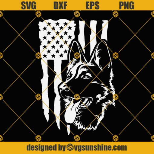 Patriotic German Shepherd SVG, American Flag SVG, German Shepherd SVG PNG DXF EPS