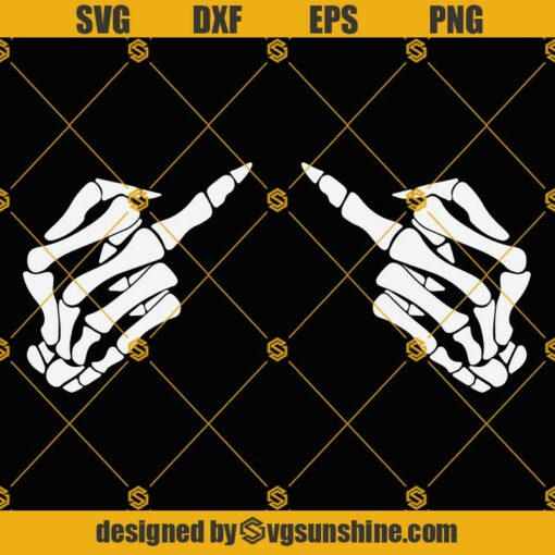 Skeleton Hand Middle Finger SVG, Funny Halloween SVG, Boobs SVG, Fuck You SVG