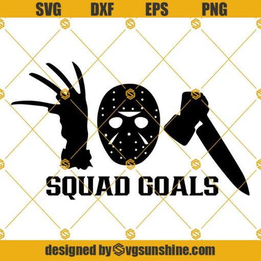 Squad Goals Halloween SVG, Horror Movie SVG, Freddy Jason Michael SVG