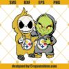 Baby Jack Skellington And Grinch Steelers SVG, Pittsburgh Steelers SVG PNG DXF EPS Cut Files For Cricut Silhouette