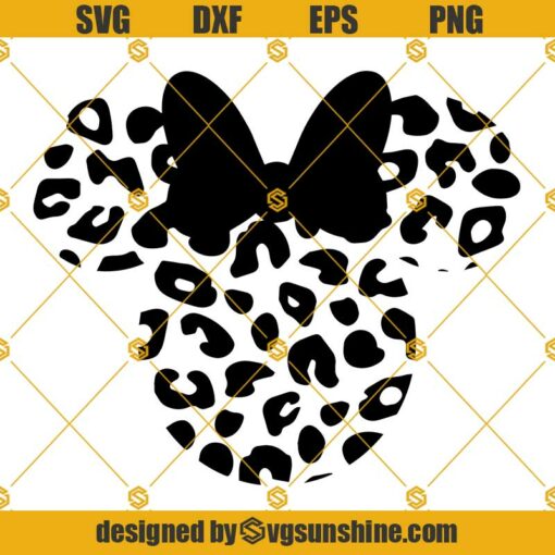 Black Minnie Mouse Head And Ears SVG