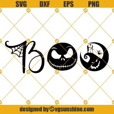 Boo Jack Skellington Face SVG, The Nightmare Before Christmas SVG, Jack ...