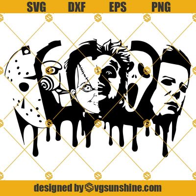 Horror Movie Killers Full Wrap Starbucks Cup SVG, Halloween Horror ...