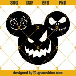 Mickey Head Oogie Boogie Jack And Sally SVG