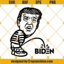 Trump Peeing On Biden SVG PNG EPS DXF, Trump Peeing SVG, Trump Pissing On Biden SVG