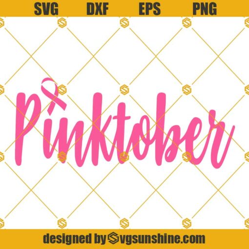 Pinktober SVG, Pink Ribbon Svg, Breast Cancer Svg