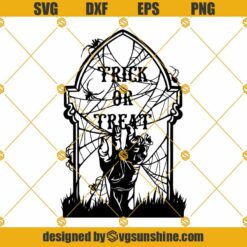 Trick or Treat Grave SVG, Zombie SVG, Zombie Hand Clipart, Halloween SVG