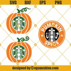 Starbucks Logo Pumpkin Spice SVG, Halloween Starbucks Cup SVG Bundle, Pumpkin Starbucks Cup SVG files for Cricut Silhouette