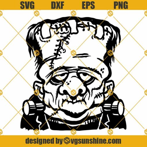 Frankenstein SVG, Halloween Vector, Frankenstein Monster SVG Cut File For Cricut Clipart