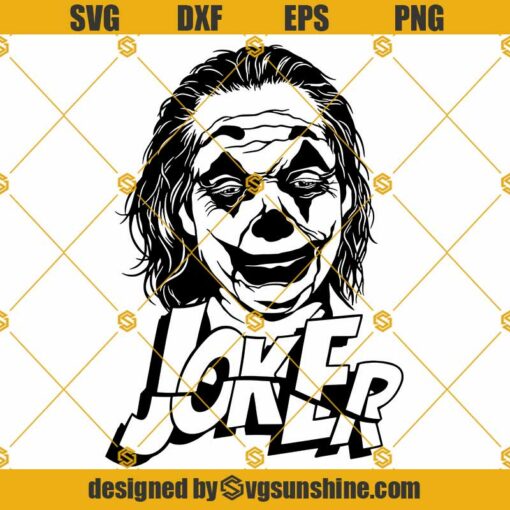 Joker SVG, Joker Face SVG, Silhouette Joker SVG