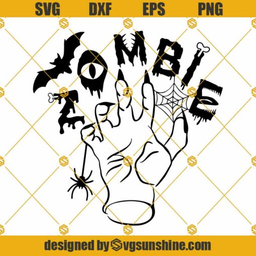 Zombie Halloween SVG, Zombie Hand SVG Cut File, Halloween Shirt SVG PNG DXF EPS Clipart