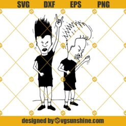 Beavis And Butthead SVG, The Faces Of The Great 90s TV Series SVG, File For Silhouette And Cricut