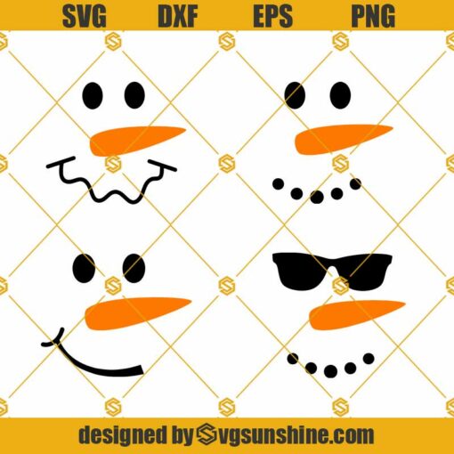 Snow Man SVG Bundle, Snowman Face SVG, Snow Man Christmas SVG, Snow Man Bundle