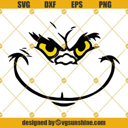 Grinch Face SVG PNG DXF EPS Cricut