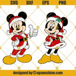 Mickey Minnie Christmas SVG, Disney Christmas SVG