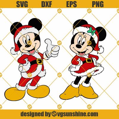 Mickey Minnie Christmas SVG, Disney Christmas SVG, Mickey Christmas Hat ...