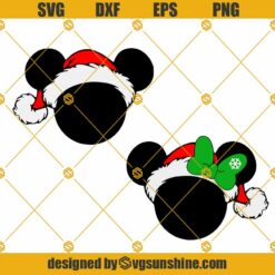 Mickey Santa Ears SVG, Mickey Minnie SVG, Mickey Mouse SVG, Santa SVG, Christmas SVG, Disney SVG, Disney Christmas SVG