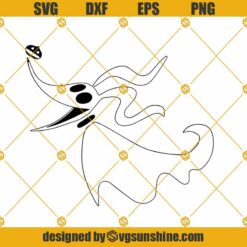 Zero Dog SVG, Zero Dog Ghost Silhouette Inspired By Nightmare Before Christmas SVG