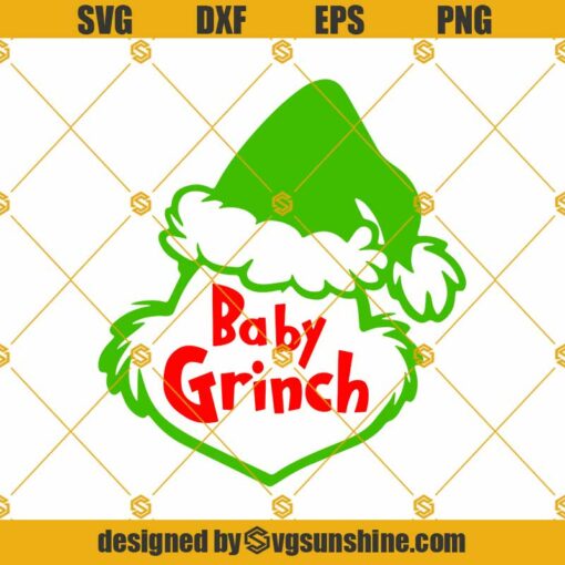 Baby Grinch Christmas SVG, Grinch Cricut Silhouette