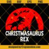 Christmasaurus SVG, Christmas Dinosaur Rex SVG