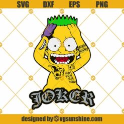 Joker Face Bart Simpson SVG PNG DXF EPS Cricut