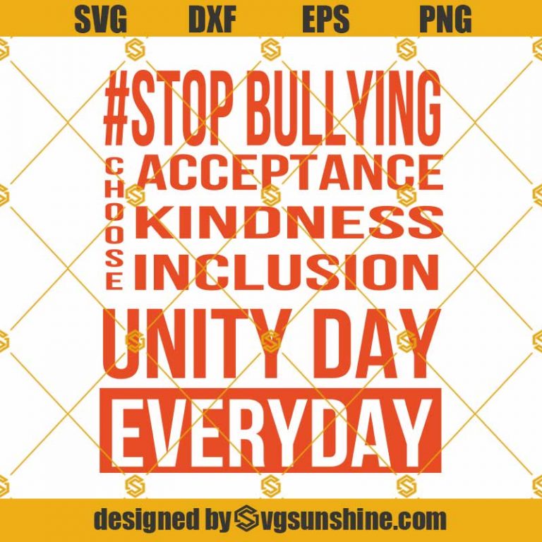 Unity Day SVG, Orange Kids 2021 Anti Bullying Love Sign Language SVG ...