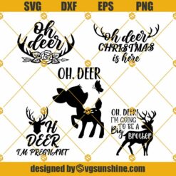 Oh Deer SVG Bundle, Oh Deer I’m Pregnant SVG, Oh Deer I’m Going To Be A Big Brother SVG, Oh Deer Christmas Is Here SVG, Christmas Shirt SVG Files