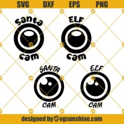 Santa Cam SVG, Santa Cam Bundle Svg, Elf Cam SVG, Christmas Svg, ELf Watch svg, Santa Watch Svg