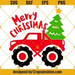 Christmas Truck Svg, Monster Truck Svg, Merry Christmas Svg, Monster Truck Christmas Svg