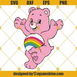 Cheer Bear SVG, Care Bears SVG PNG DXF EPS Cricut, Silhouette Cut File, Instant Download