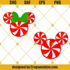 Disney Christmas SVG, Peppermint Mickey SVG, Mickeys Very Merry Christmas Party Svg , Peppermint Minnie Svg, Mickey Candy Svg, Minnie Candy Svg