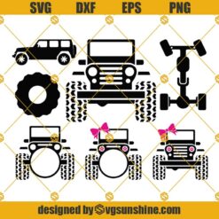 Jeep SVG Bundle, Jeep Girl SVG, Jeep SVG PNG DXF EPS Cut Files For Cricut Silhouette