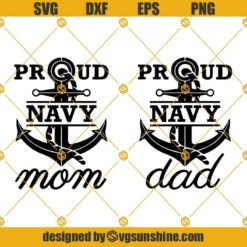 Proud Navy Mom SVG, Proud Navy Dad SVG