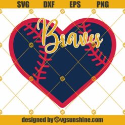 Atlanta Braves Heart SVG
