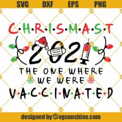 Christmas Quarantine 2021 SVG, Christmas Ornaments SVG, Funny Christmas SVG Files, Christmas 2021 The One Where We Were Vaccinated SVG