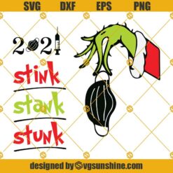 Christmas 2021 Grinch Hand Stink Stank Stunk Svg Png Dxf Eps Cut Files For Cricut Silhouette