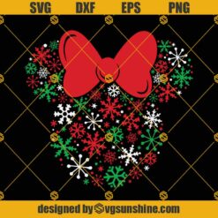 Christmas Minnie Snowflake SVG, Disney Christmas SVG, Christmas Minnie SVG, Minnie Snowflake SVG, Disney Snowflake SVG