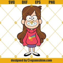 Mabel Pines SVG, Gravity Falls Layered SVG PNG DXF EPS Cut Files For Cricut Silhouette