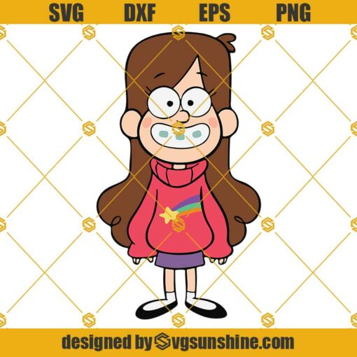 Mabel Pines SVG, Gravity Falls Layered SVG PNG DXF EPS Cut Files For Cricut Silhouette