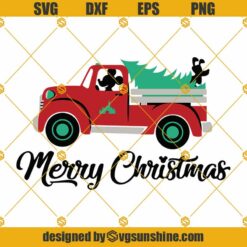 Disney Mickey Christmas Truck SVG, Disney Christmas SVG, Christmas Truck SVG, Disney Merry Christmas SVG