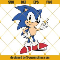 Sonic The Hedgehog SVG PNG DXF EPS Cut Files For Cricut Silhouette