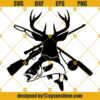 Hunting Fishing SVG, Deer Head SVG, Fishing SVG Cut File Cricut Silhouette