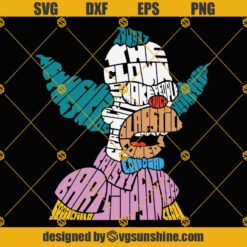 Krusty The Clown SVG, Krusty The Clown PNG DXF EPS Cricut