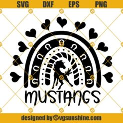 Mustangs Leopard Lightning Bolt SVG PNG DXF EPS Cut Files For Cricut Silhouette