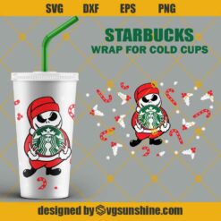 Jack Santa Claus Starbucks Logo SVG, Jack Christmas Full Wrap for Starbucks Cup SVG, Jack Starbucks Cup SVG