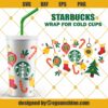 Christmas Ornaments Starbucks Cup SVG, Christmas Starbucks Svg, Winter Starbucks Cups Wrap For Cricut Svg