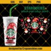 Gnome Merry Christmas Starbucks Cup Svg, Christmas Gnomes Svg, Christmas Full Wrap Starbucks Venti Cold Cup Svg