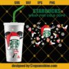 Christmas Santa Hat Full Wrap Starbucks Cup SVG, Christmas Full Wrap SVG for Starbucks Venti cold Cup SVG PNG DXF EPS Cricut Silhouette